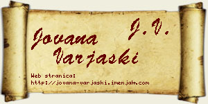 Jovana Varjaški vizit kartica